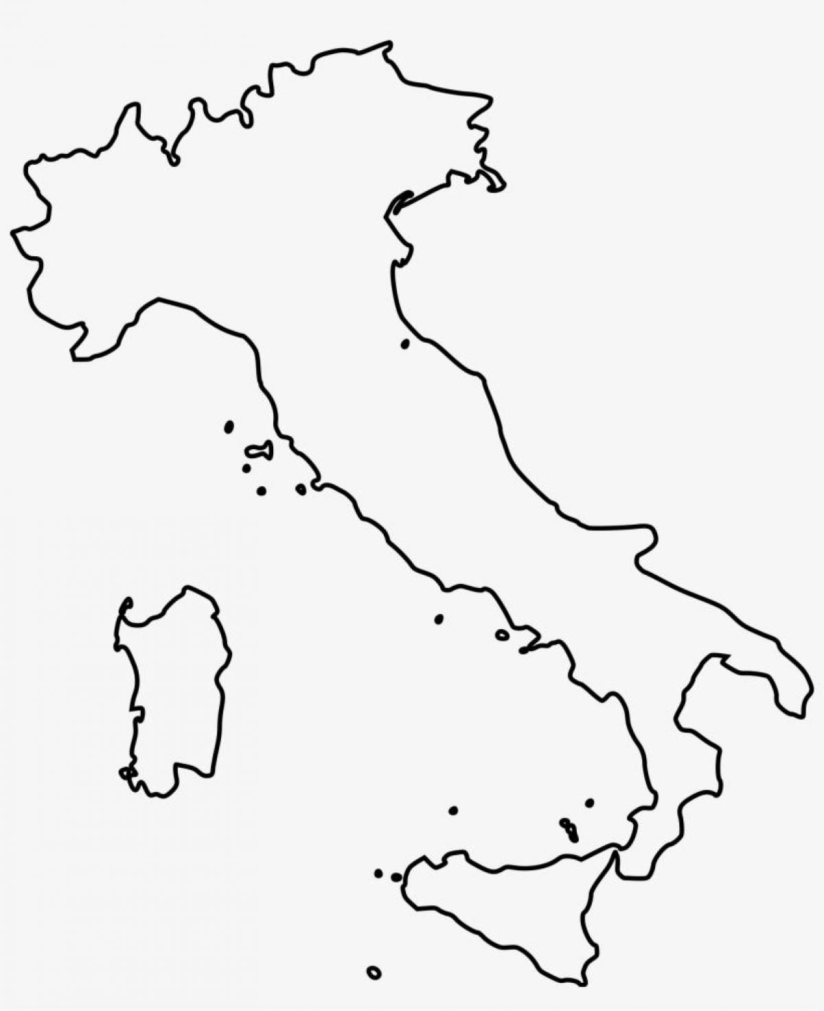 карта контуров Италии