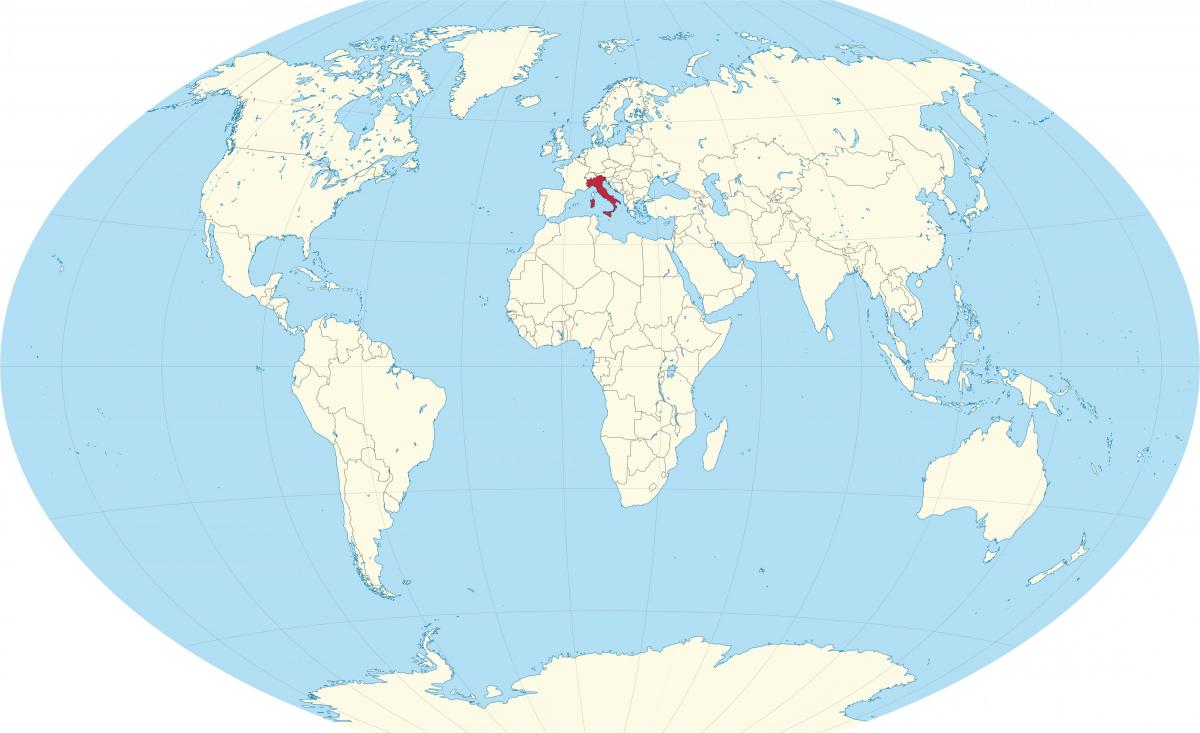 местоположение Италии на карте мира