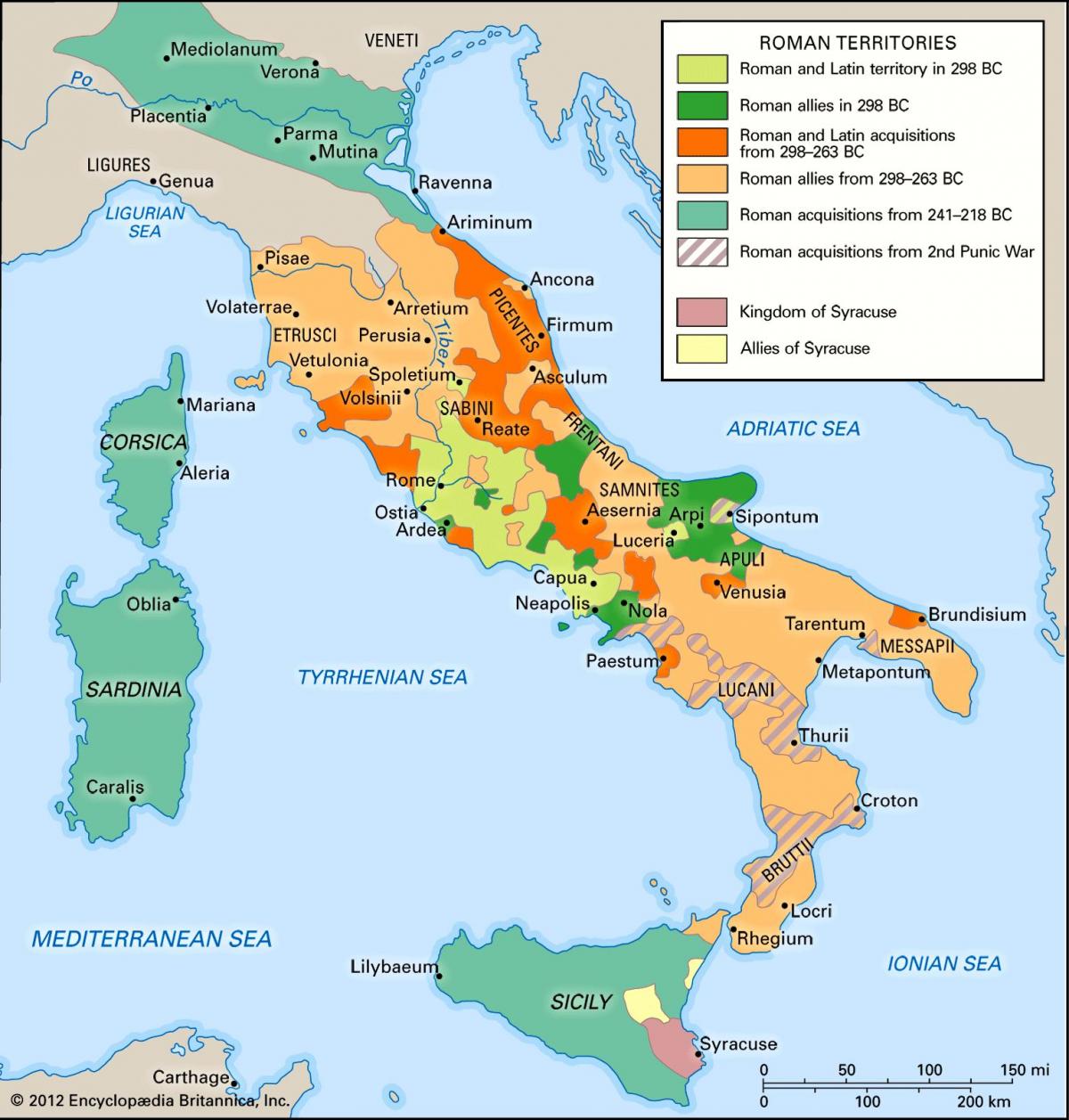 Историческая карта Италии